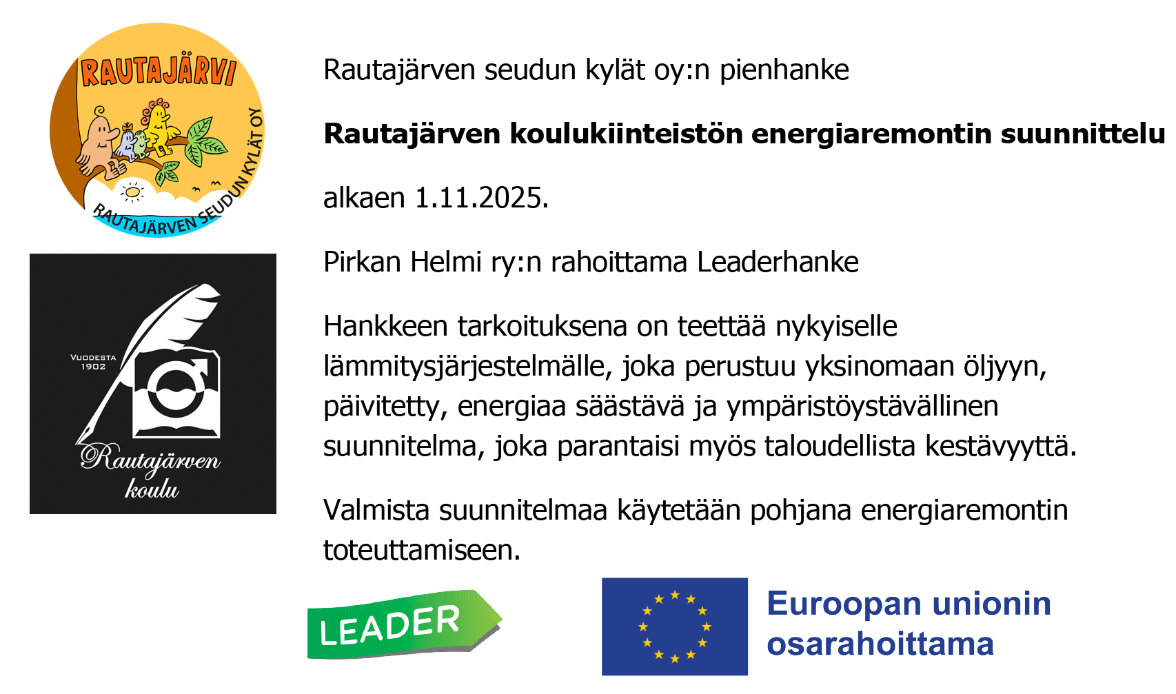 Energiaremontin suunnitteluun haettiin Leader-tukea