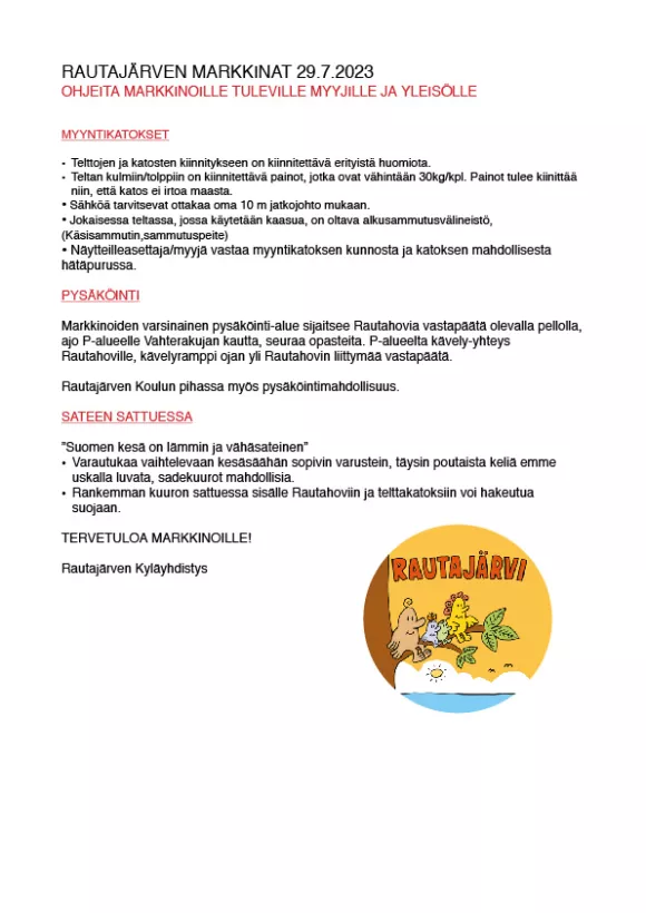 Ohjeita markkinoille 23