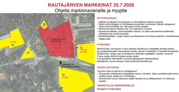 Ohjeita Markkinoille 2026 Rautajärven Markkinat yleisohjeita